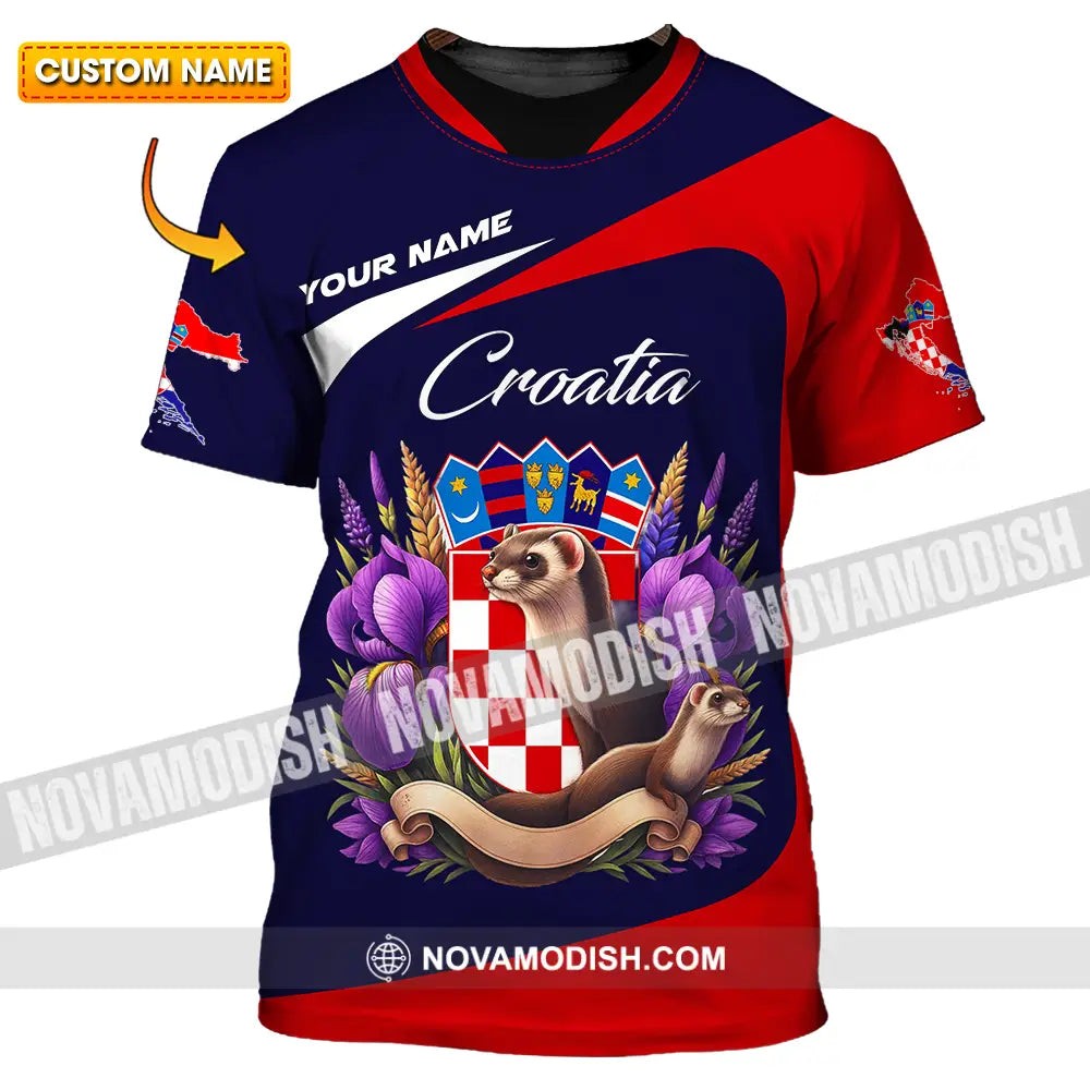 Unisex Shirt - Custom Croatia 3D Shirt T-shirt