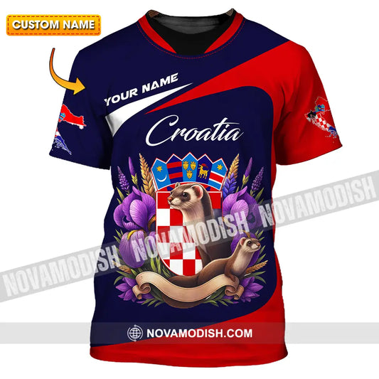 Unisex Shirt - Custom Croatia 3D Shirt T-shirt