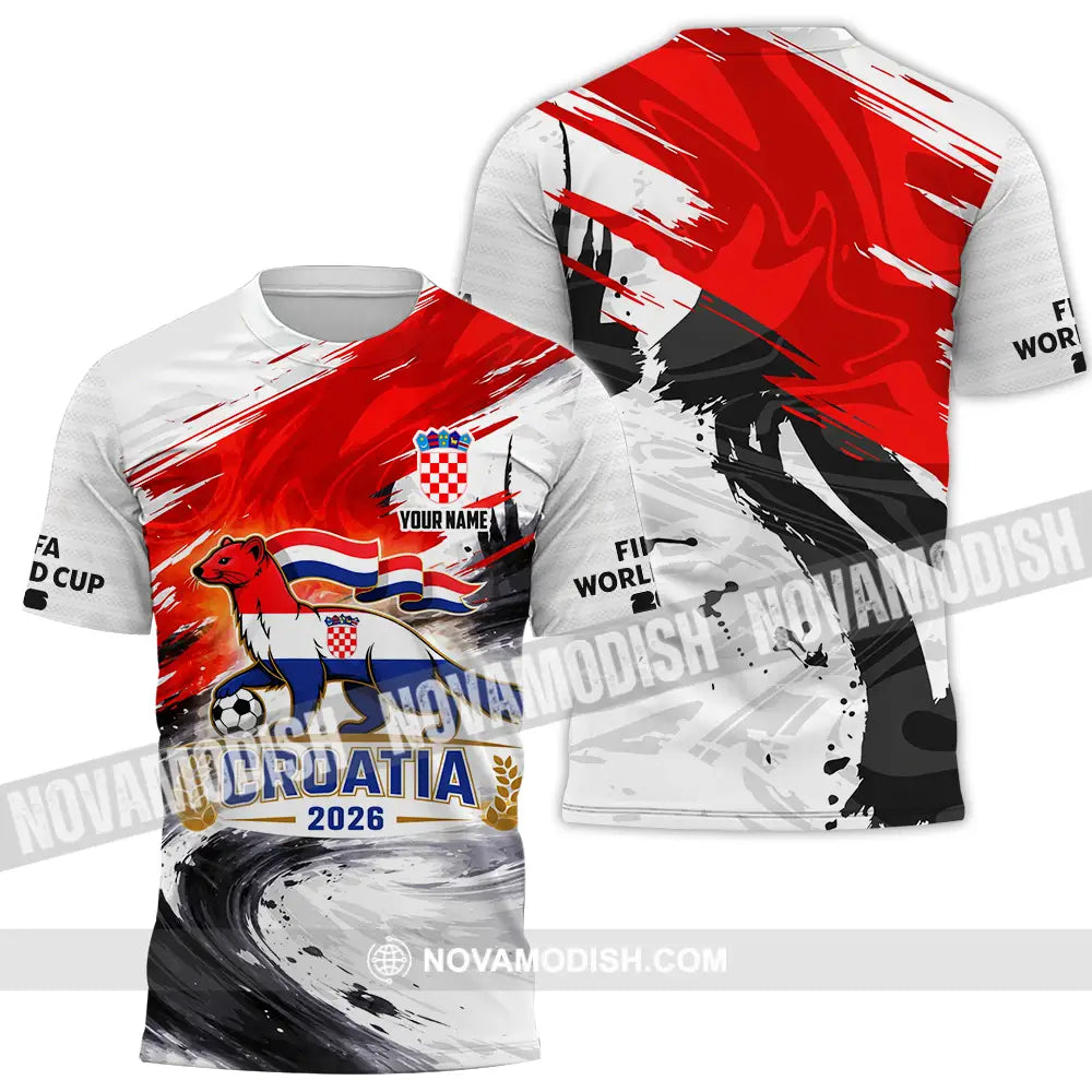 Unisex Shirt - Custom Croatia 3D Shirt T-Shirt / S T-shirt