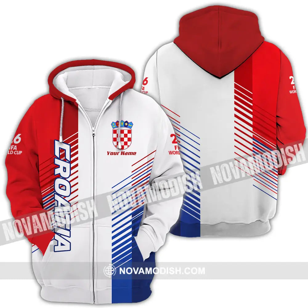 Unisex Shirt - Custom Croatia 3D Shirt - Zipper Hoodie / S - T-shirt