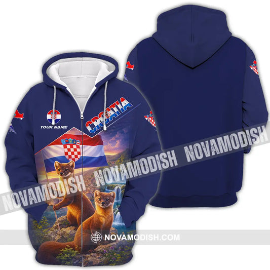 Unisex Shirt - Custom Croatia 3D Shirt - Zipper Hoodie / S - T-shirt