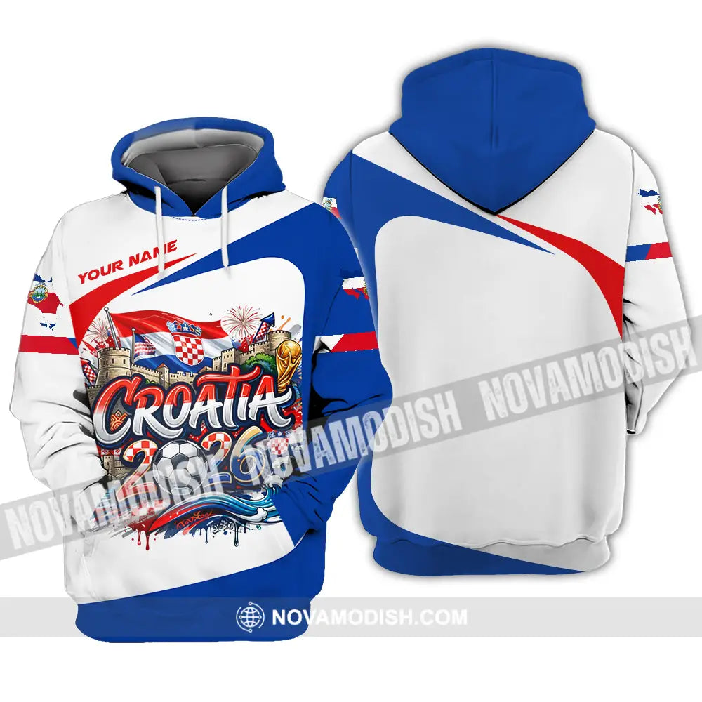 Unisex Shirt - Custom Croatia Fifa Club World Cup 2026 3D Shirt Hoodie / S T-shirt