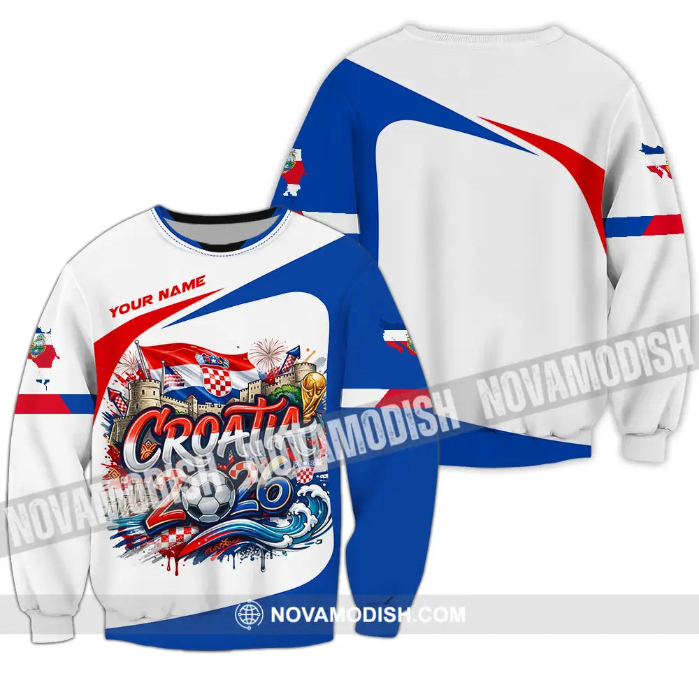 Unisex Shirt - Custom Croatia Fifa Club World Cup 2026 3D Shirt Long Sleeve / S T-shirt