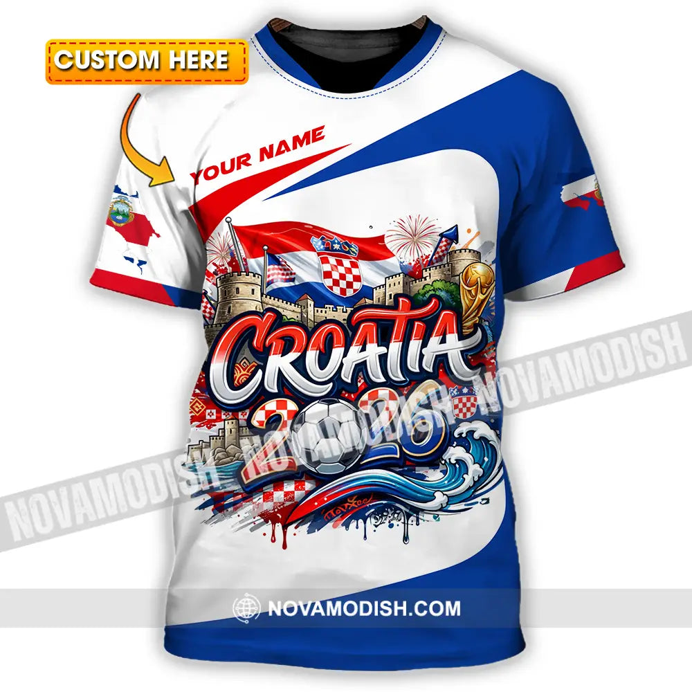 Unisex Shirt - Custom Croatia Fifa Club World Cup 2026 3D Shirt T-shirt