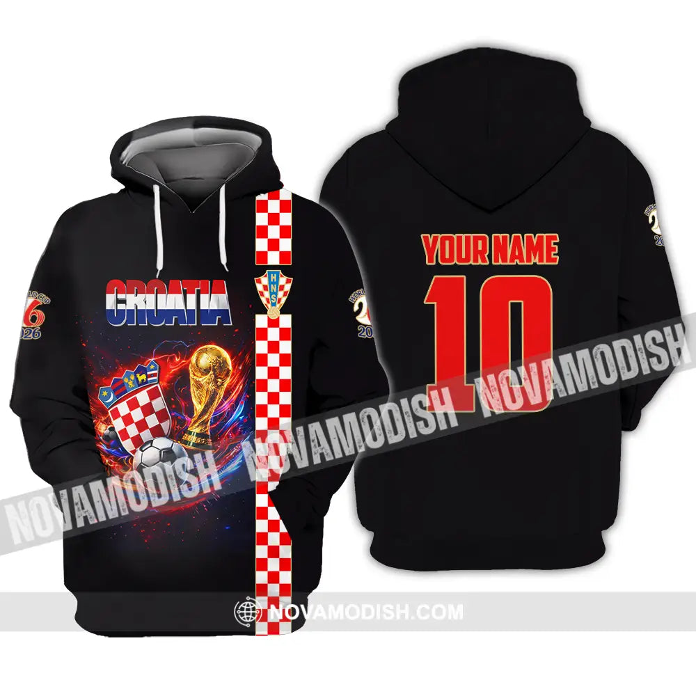 Unisex Shirt - Custom Croatia FIFA World Cup 2026 3D Shirt Hoodie / S T-shirt
