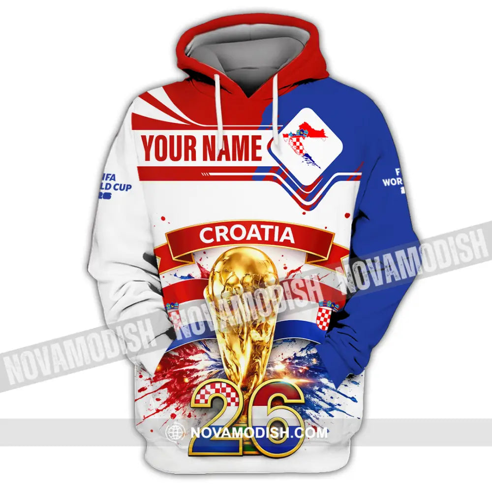 Unisex Shirt - Custom Croatia Fifa World Cup 2026 3D Shirt Hoodie / S T-shirt