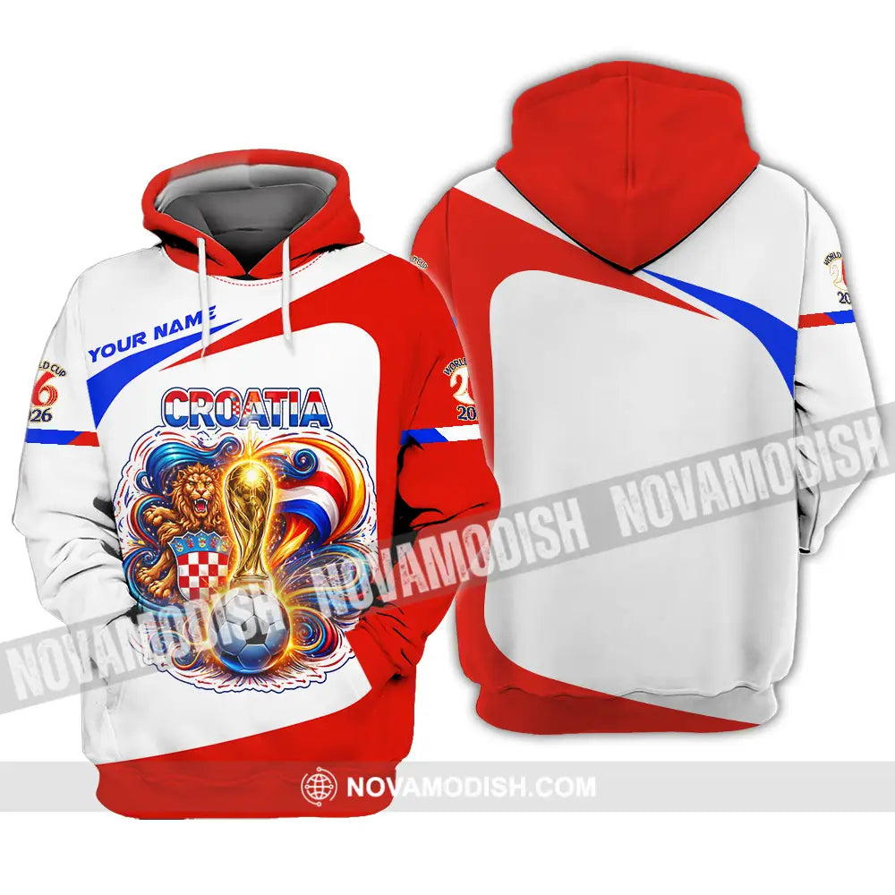Unisex Shirt - Custom Croatia FIFA World Cup 2026 3D Shirt Hoodie / S T-shirt