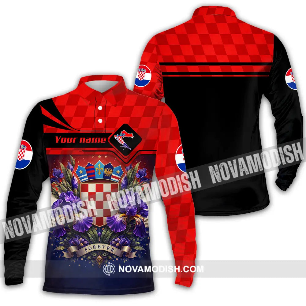 Unisex Shirt - Custom Croatia Fifa World Cup 2026 3D Shirt - Long Sleeve Polo / S - T-shirt