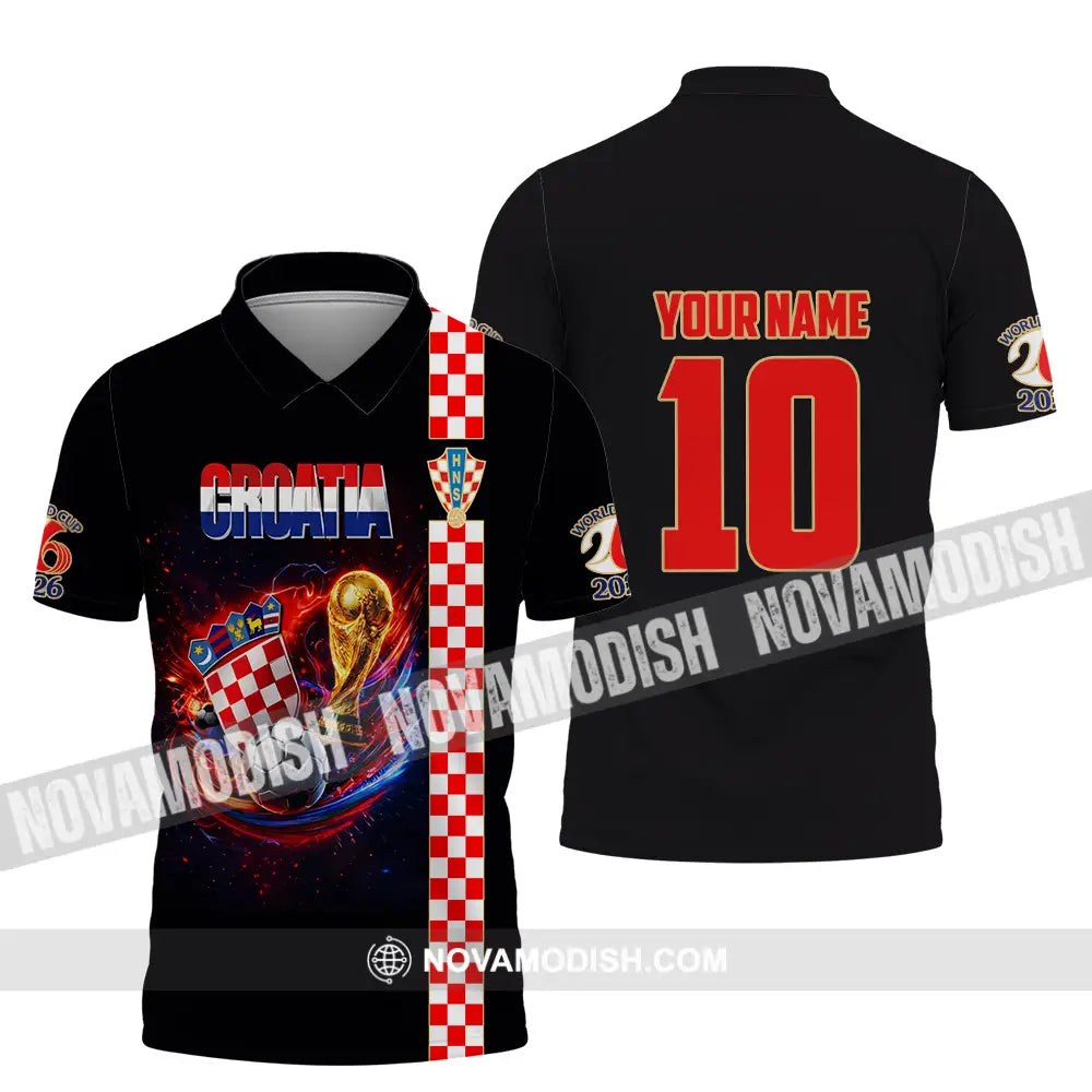 Unisex Shirt - Custom Croatia FIFA World Cup 2026 3D Shirt Polo Shirt / S T-shirt