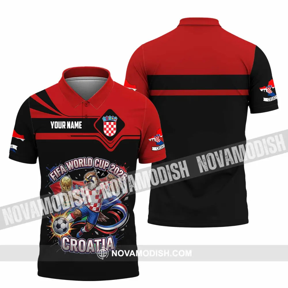 Unisex Shirt - Custom Croatia Fifa World Cup 2026 3D Shirt Polo Shirt / S T-shirt
