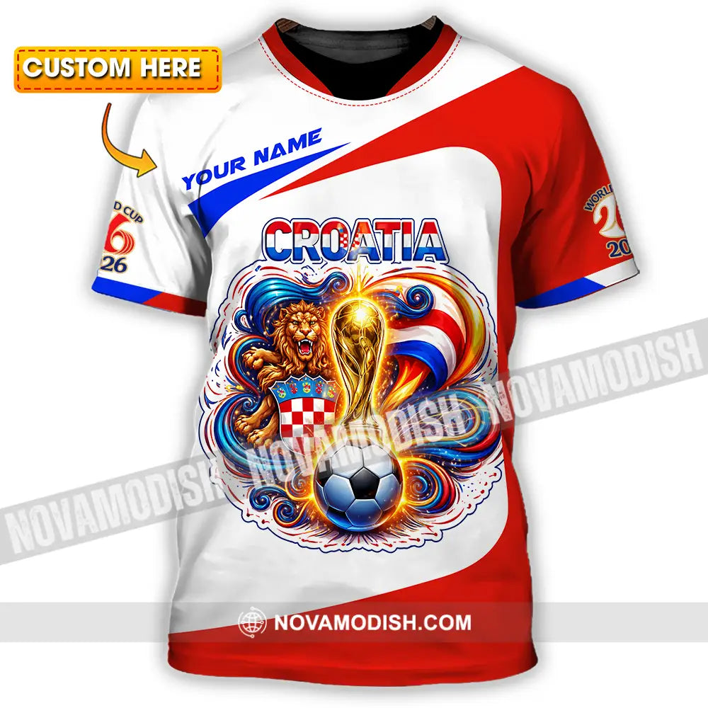 Unisex Shirt - Custom Croatia FIFA World Cup 2026 3D Shirt T-shirt