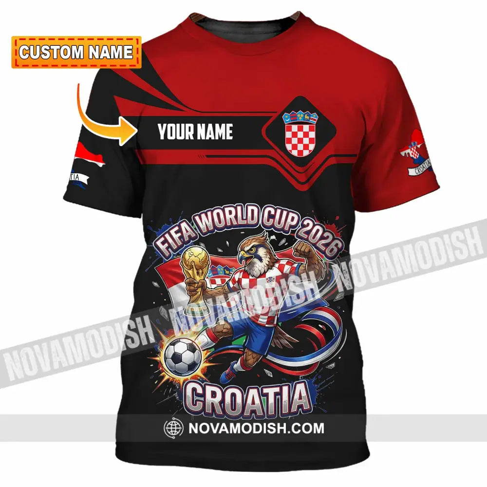 Unisex Shirt - Custom Croatia Fifa World Cup 2026 3D Shirt T-shirt
