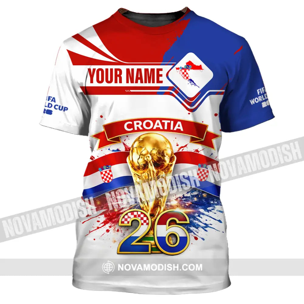 Unisex Shirt - Custom Croatia Fifa World Cup 2026 3D Shirt T-Shirt / S T-shirt