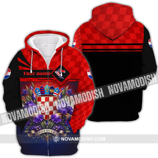 Unisex Shirt - Custom Croatia Fifa World Cup 2026 3D Shirt - Zipper Hoodie / S - T-shirt