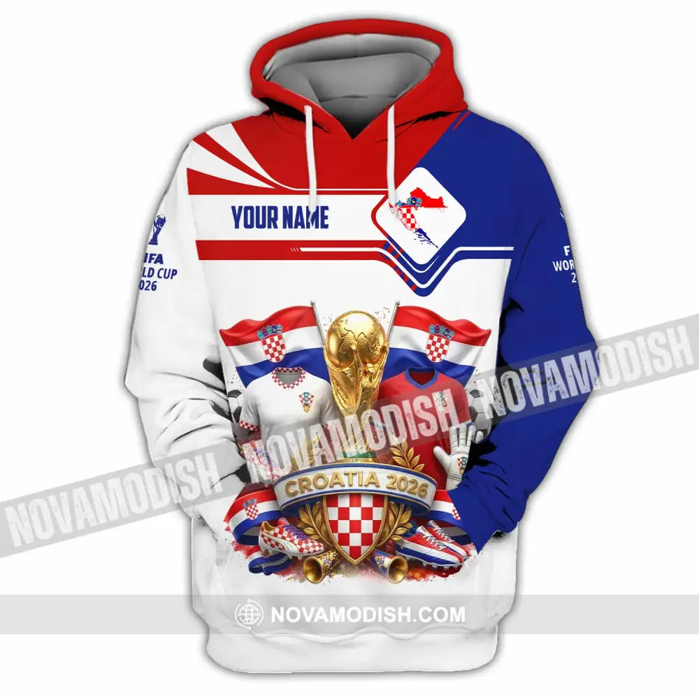 Unisex Shirt - Custom Croatia World Cup 2026 Shirt - Hoodie / S - T-shirt