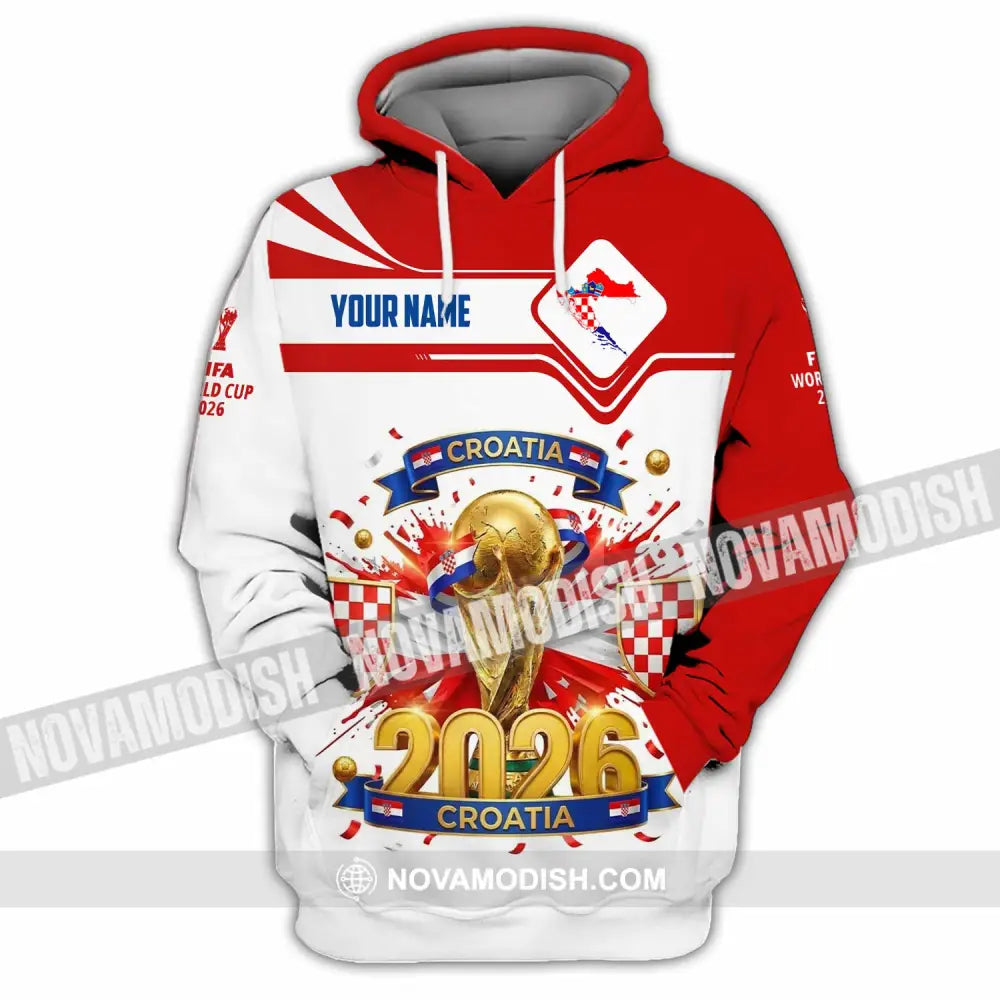 Unisex Shirt - Custom Croatia World Cup 2026 Shirt - Hoodie / S - T-shirt