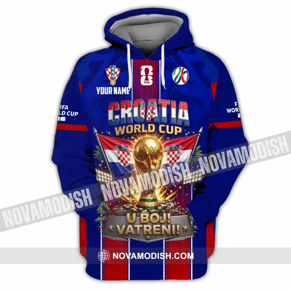 Unisex Shirt - Custom Croatia World Cup 2026 Shirt - Hoodie / S - T-shirt
