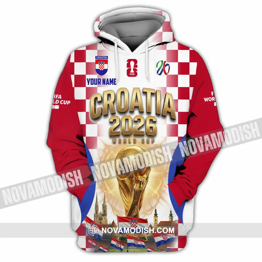 Unisex Shirt - Custom Croatia World Cup 2026 Shirt - Hoodie / S - T-shirt