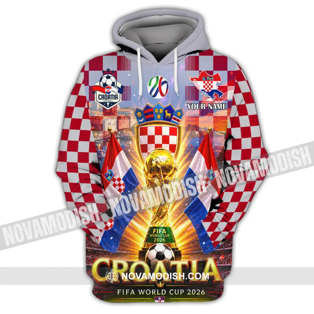 Unisex Shirt - Custom Croatia World Cup 2026 Shirt - Hoodie / S - T-shirt