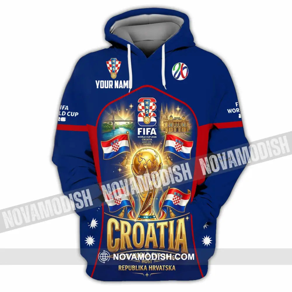 Unisex Shirt - Custom Croatia World Cup 2026 Shirt - Hoodie / S - T-shirt