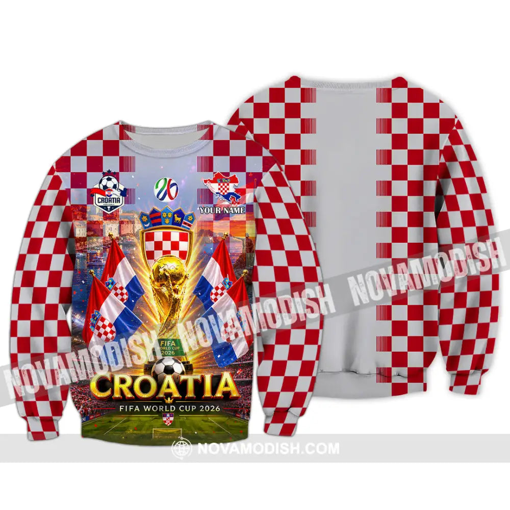 Unisex Shirt - Custom Croatia World Cup 2026 Shirt - Long Sleeve / S - T-shirt