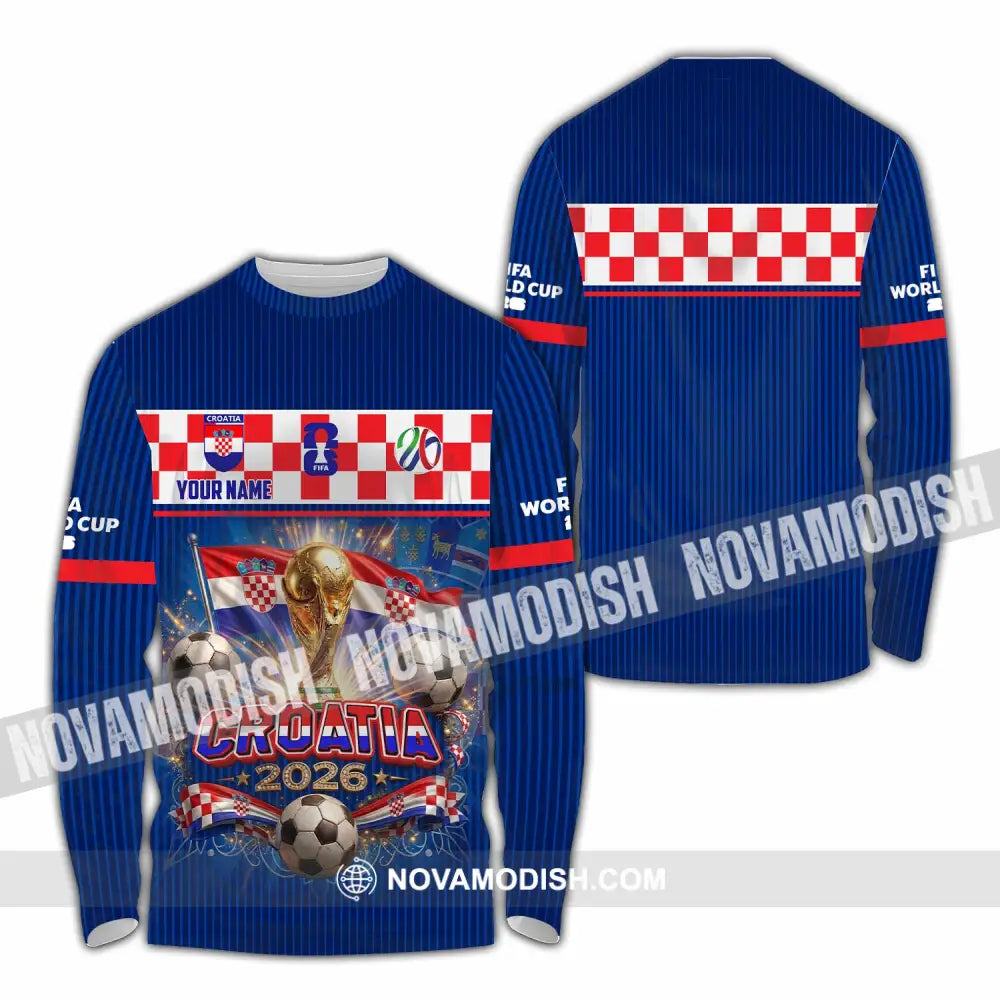 Unisex Shirt - Custom Croatia World Cup 2026 Shirt - Long Sleeve Shirt / S - T-shirt