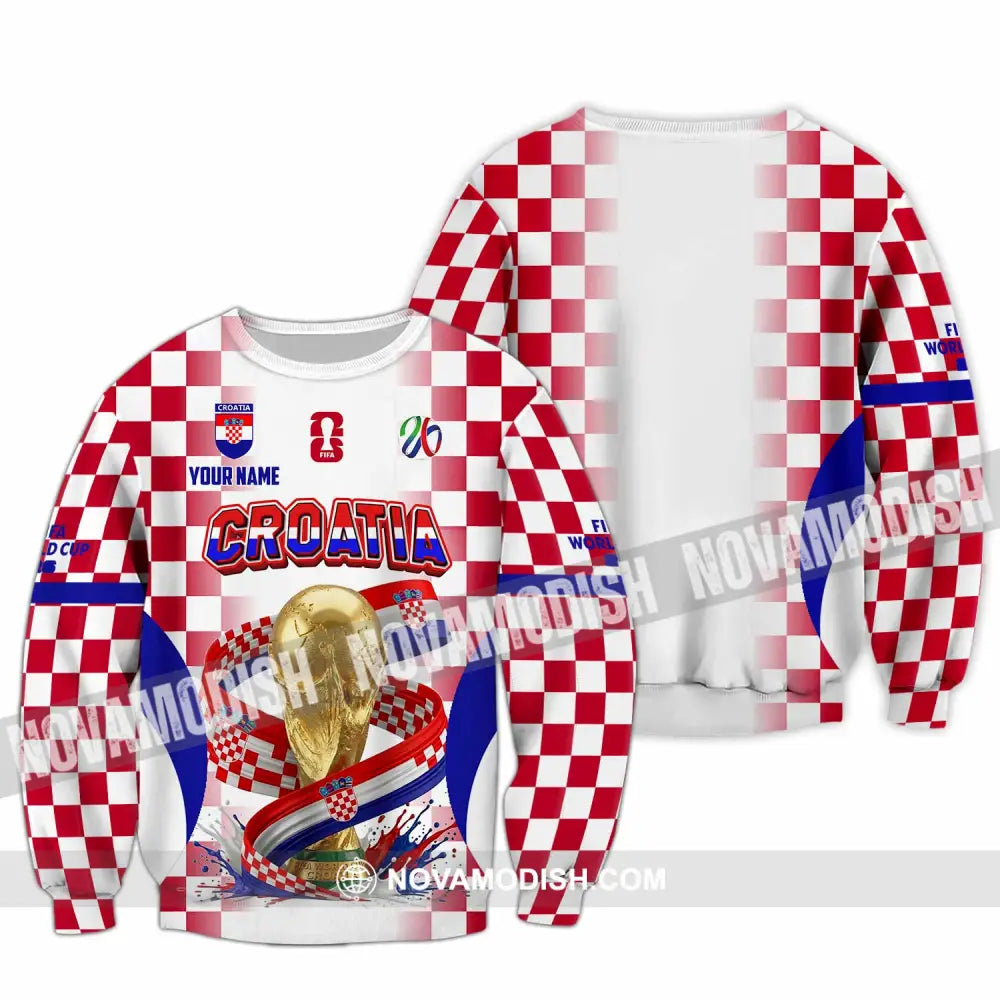 Unisex Shirt - Custom Croatia World Cup 2026 Shirt - Long Sleeve / S - T-shirt
