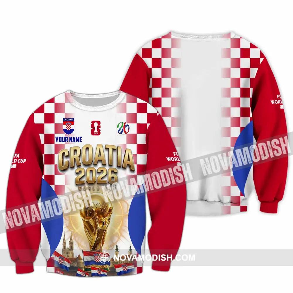 Unisex Shirt - Custom Croatia World Cup 2026 Shirt - Long Sleeve / S - T-shirt