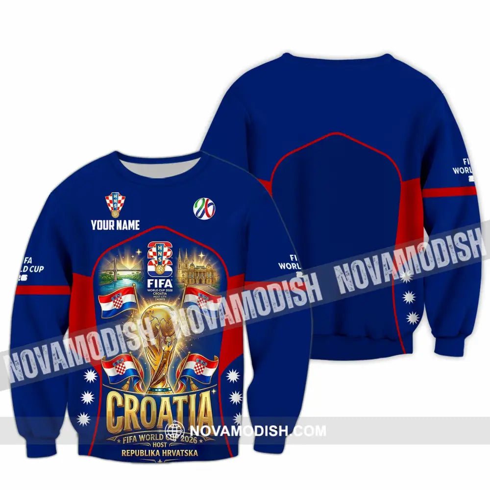 Unisex Shirt - Custom Croatia World Cup 2026 Shirt - Long Sleeve / S - T-shirt