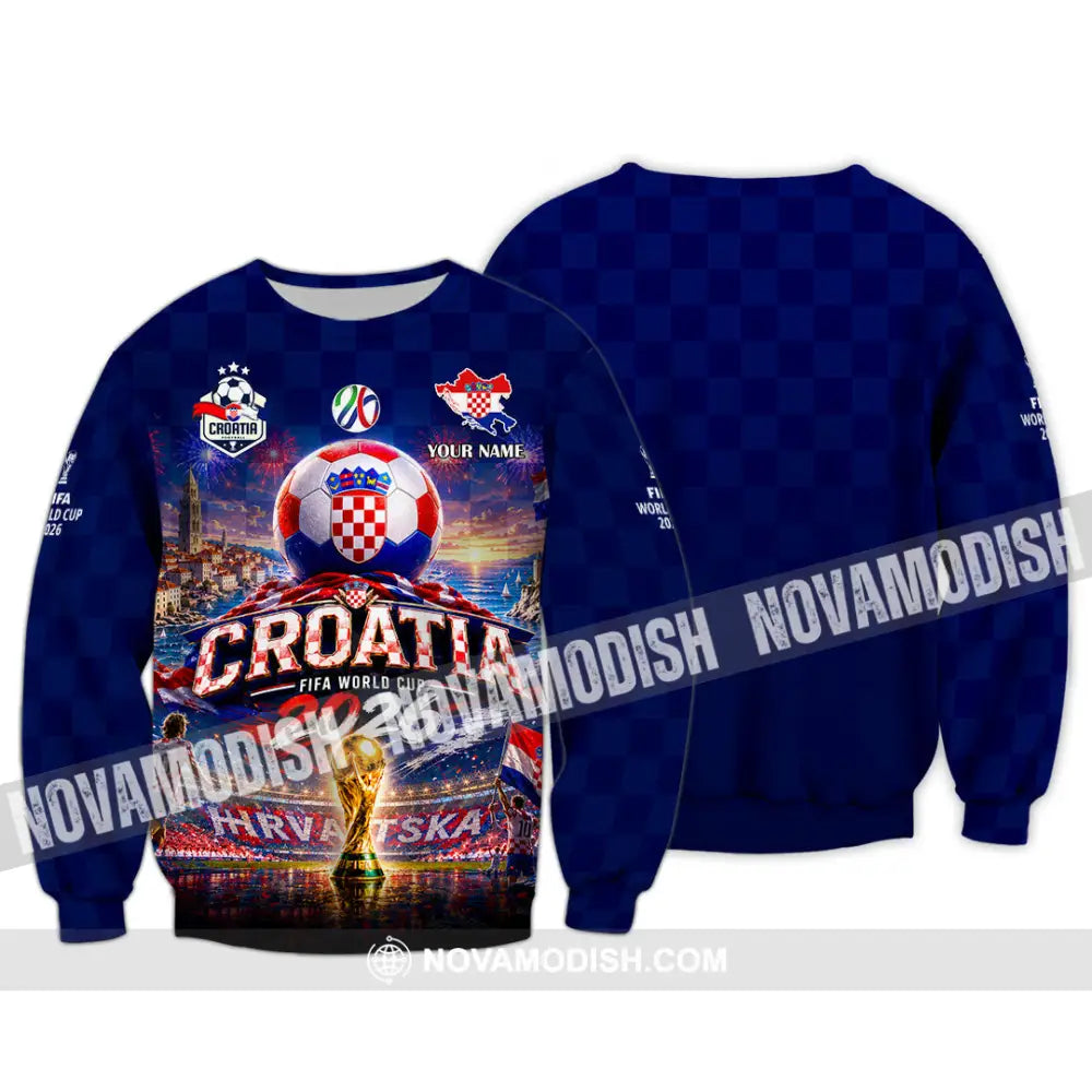 Unisex Shirt - Custom Croatia World Cup 2026 Shirt - Long Sleeve / S - T-shirt