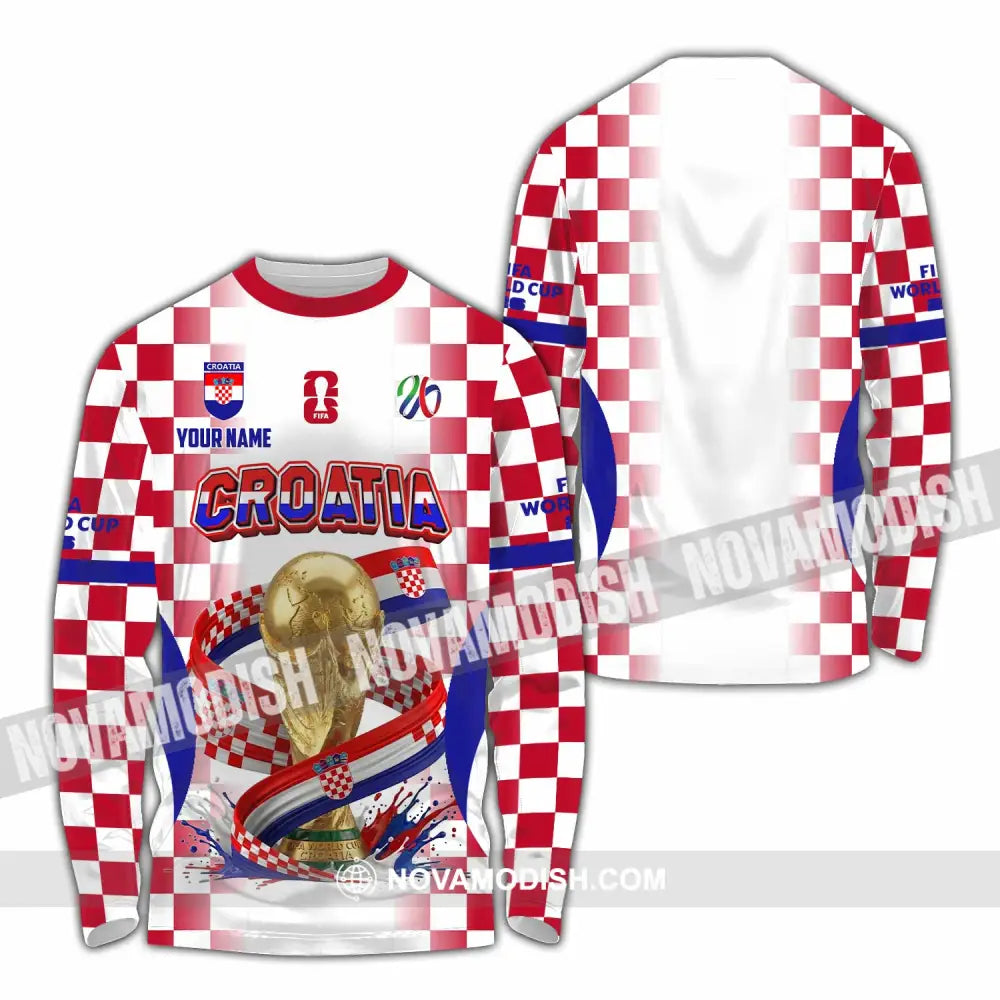 Unisex Shirt - Custom Croatia World Cup 2026 Shirt - Long Sleeve Shirt / S - T-shirt