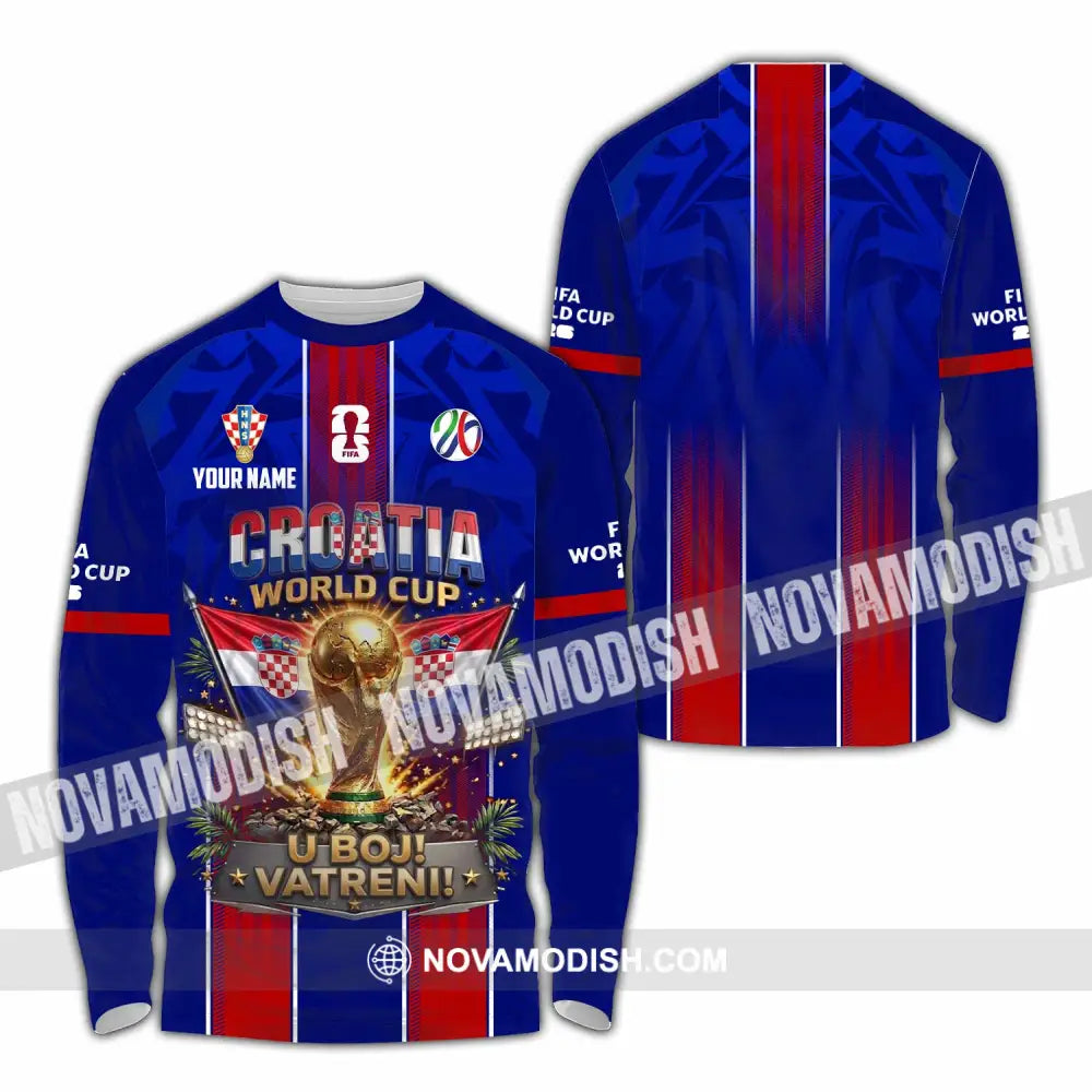 Unisex Shirt - Custom Croatia World Cup 2026 Shirt - Long Sleeve Shirt / S - T-shirt
