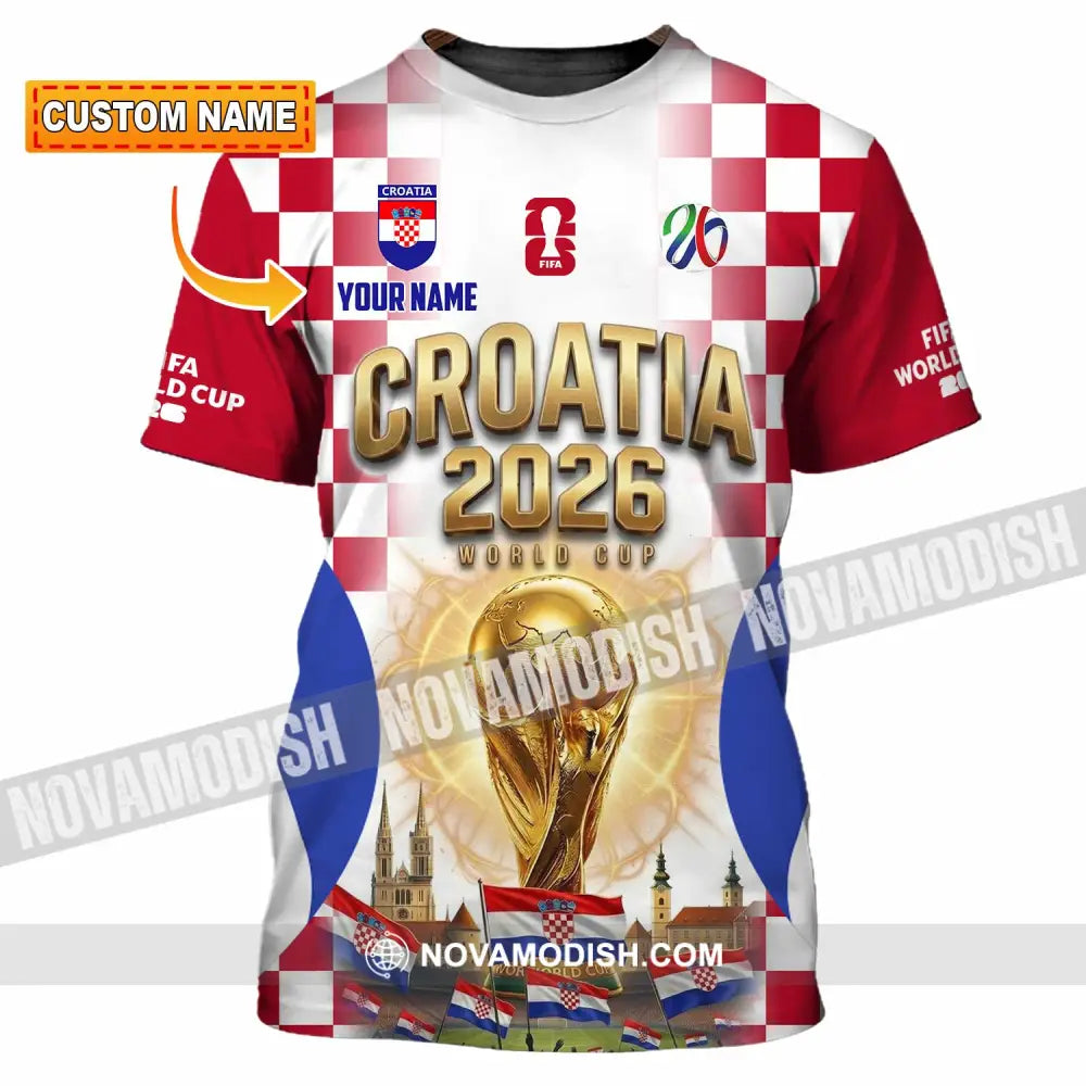 Unisex Shirt - Custom Croatia World Cup 2026 Shirt - T-shirt