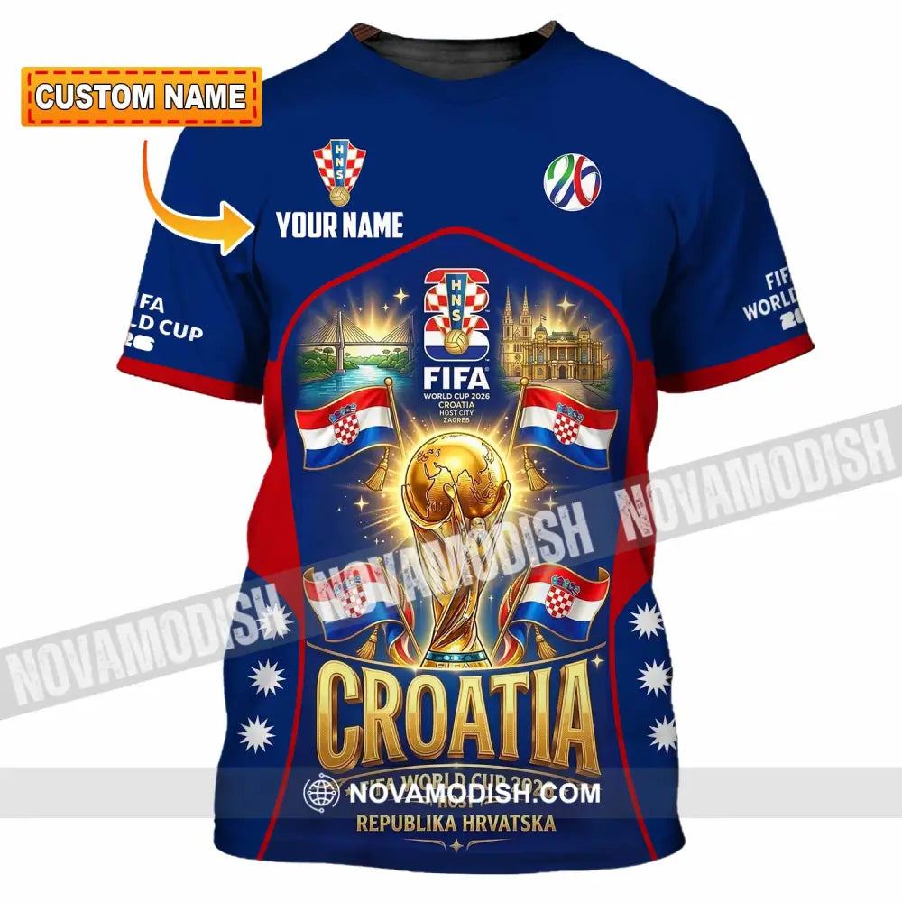 Unisex Shirt - Custom Croatia World Cup 2026 Shirt - T-shirt