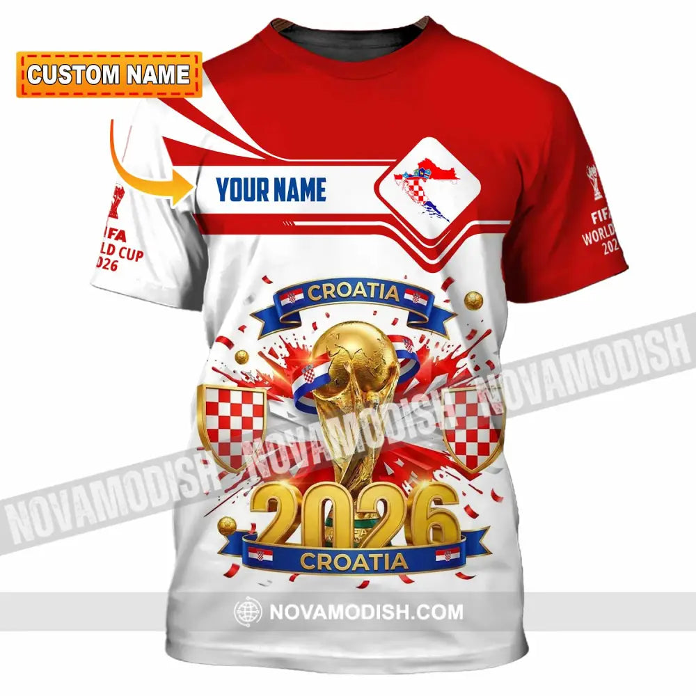 Unisex Shirt - Custom Croatia World Cup 2026 Shirt - T-shirt