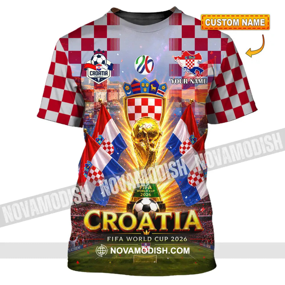 Unisex Shirt - Custom Croatia World Cup 2026 Shirt - T-shirt