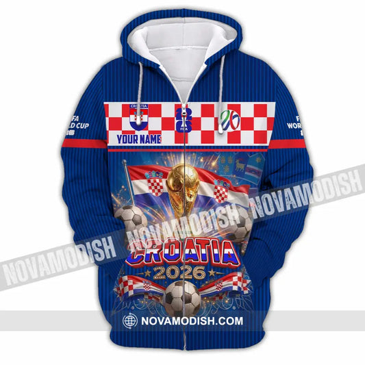 Unisex Shirt - Custom Croatia World Cup 2026 Shirt - Zipper Hoodie / S - T-shirt