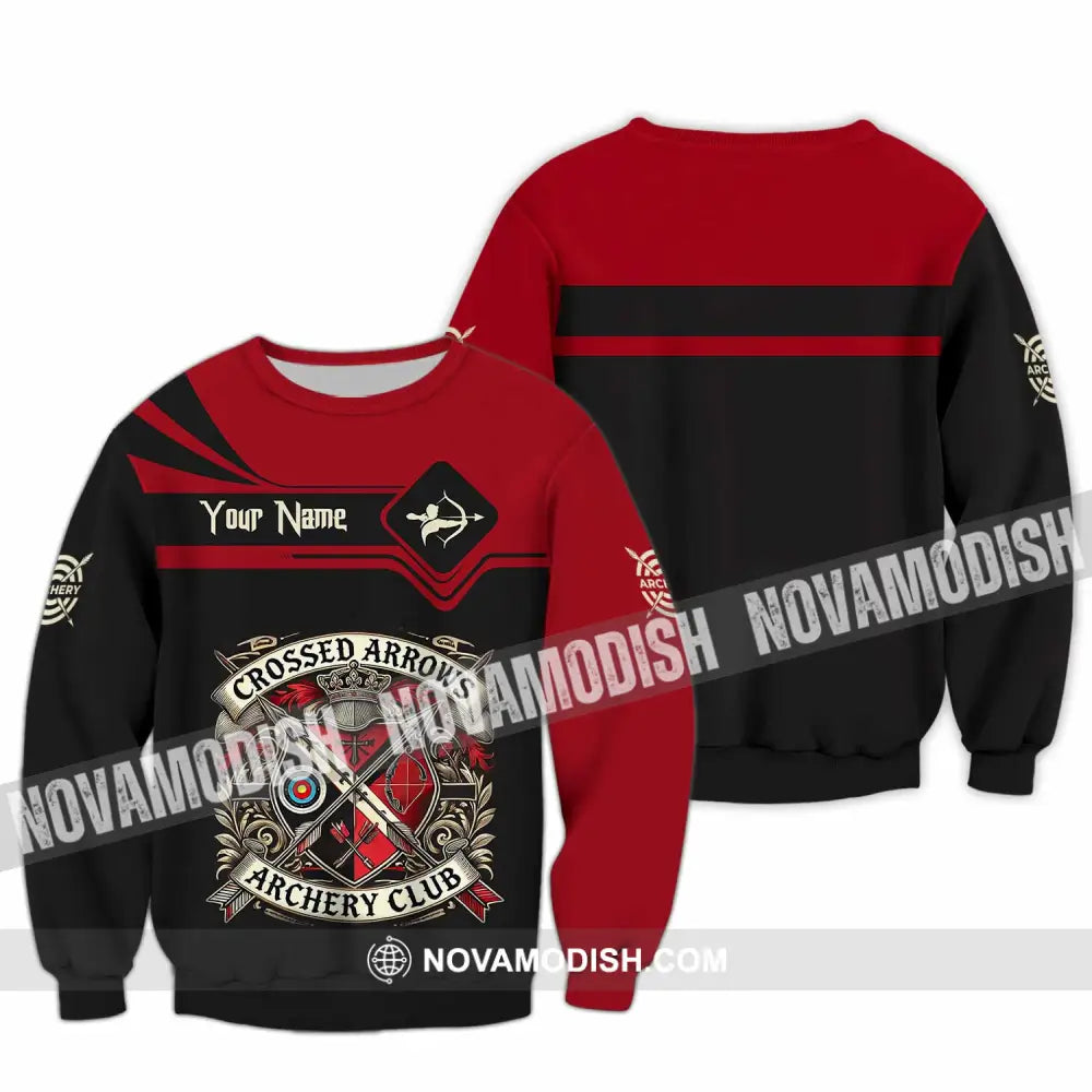 Unisex Shirt - Custom Crossed Arrows Archery Club Sport Shirt Long Sleeve / S T-shirt
