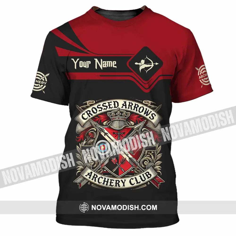 Unisex Shirt - Custom Crossed Arrows Archery Club Sport Shirt T-Shirt / S T-shirt