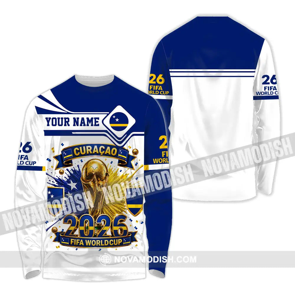 Unisex Shirt - Custom Curacao World Cup 2026 Shirt - Long Sleeve Shirt / S - T-shirt