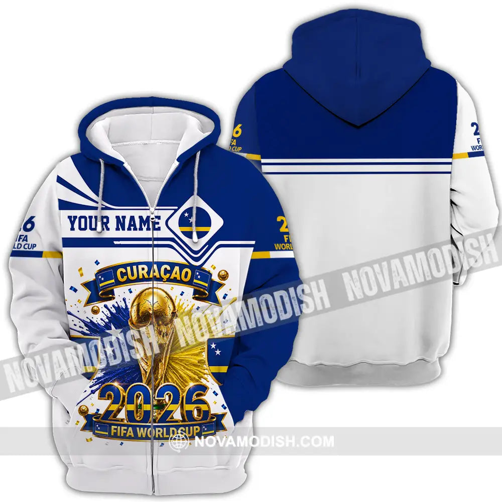 Unisex Shirt - Custom Curacao World Cup 2026 Shirt - Zipper Hoodie / S - T-shirt