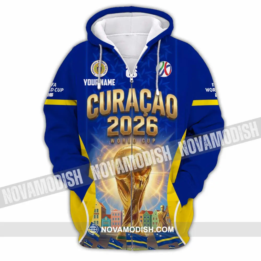 Unisex Shirt - Custom Curacao World Cup 2026 Shirt - Zipper Hoodie / S - T-shirt