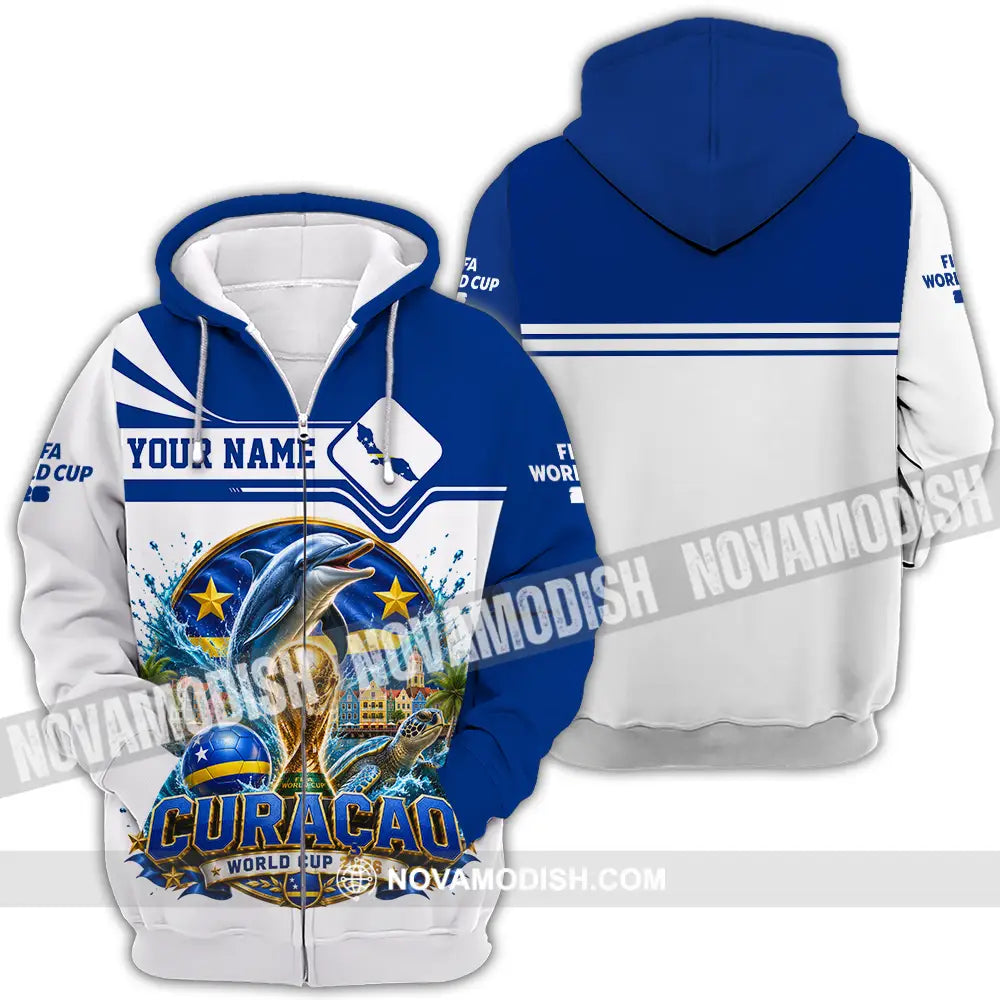 Unisex Shirt - Custom Curacao World Cup 2026 Shirt - Zipper Hoodie / S - T-shirt