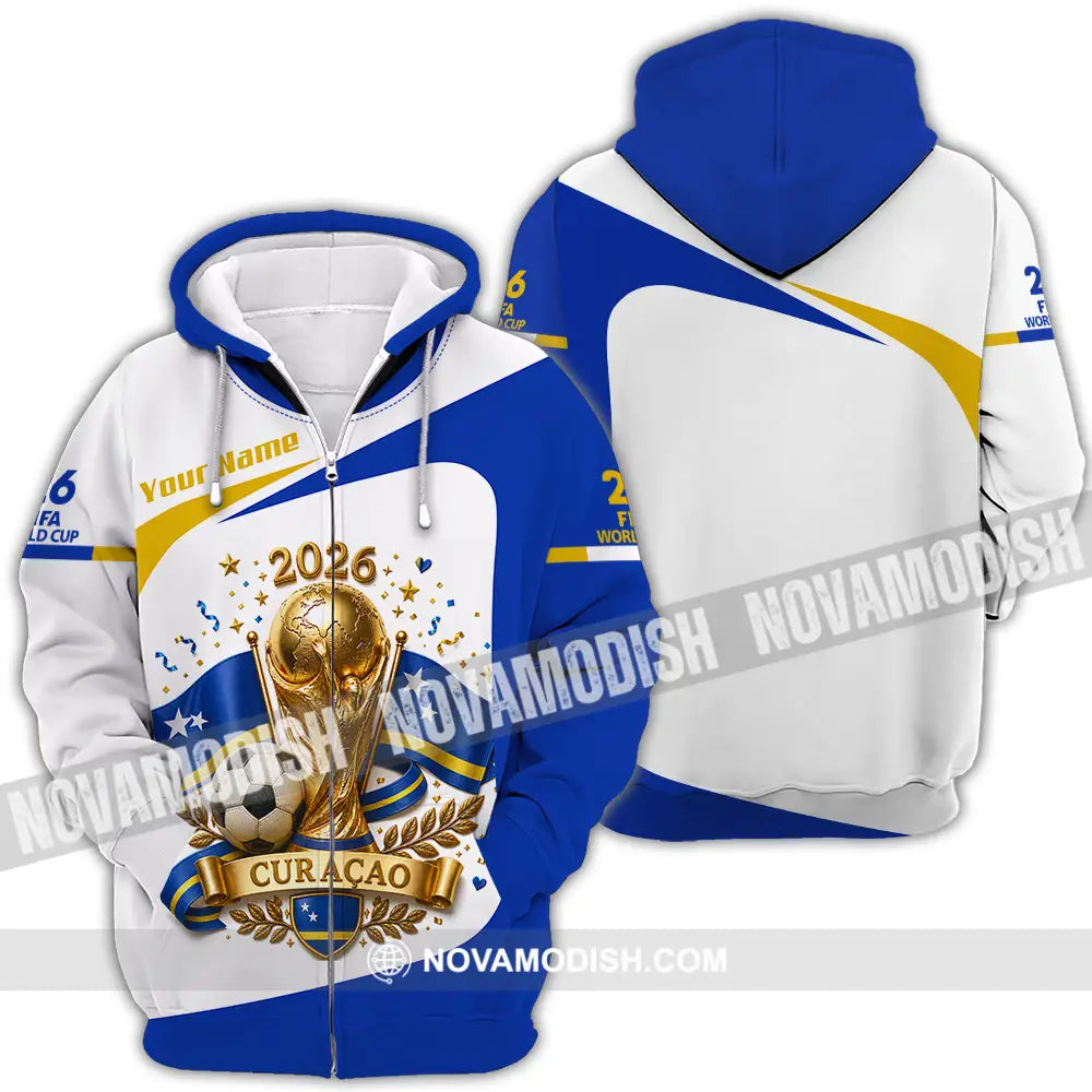 Unisex Shirt - Custom Curacao World Cup 2026 Shirt - Zipper Hoodie / S - T-shirt