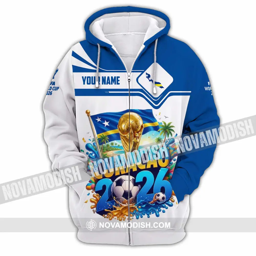 Unisex Shirt - Custom Curacao World Cup 2026 Shirt - Zipper Hoodie / S - T-shirt