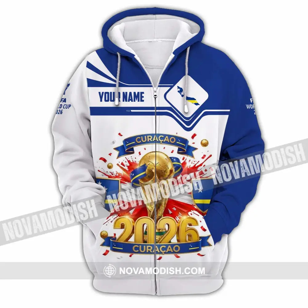 Unisex Shirt - Custom Curacao World Cup 2026 Shirt - Zipper Hoodie / S - T-shirt
