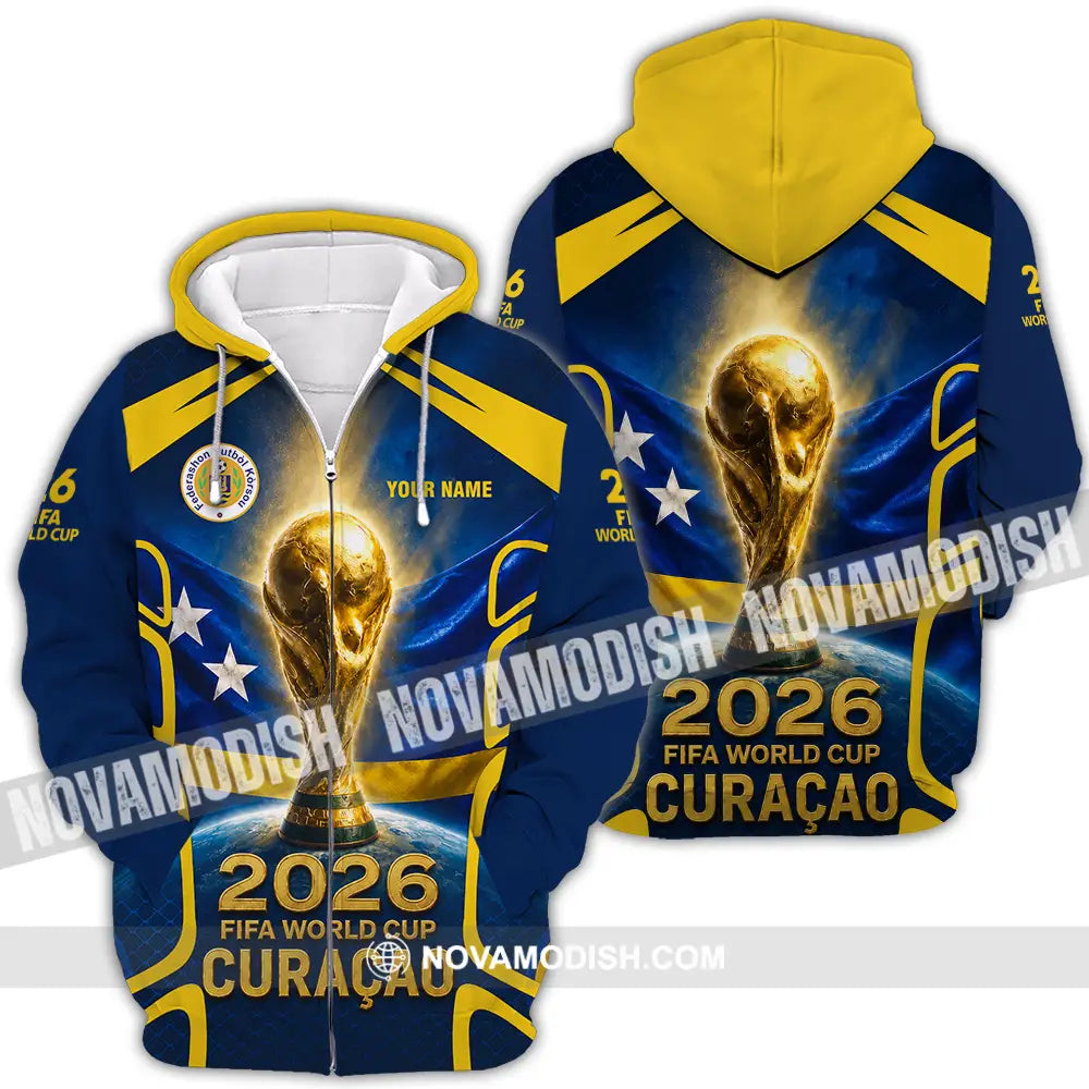 Unisex Shirt - Custom Curacao World Cup 2026 Shirt - Zipper Hoodie / S - T-shirt