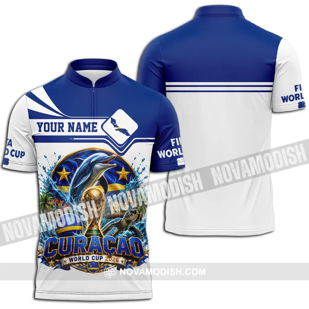 Unisex Shirt - Custom Curacao World Cup 2026 Shirt - Zipper Polo Shirt / S - T-shirt