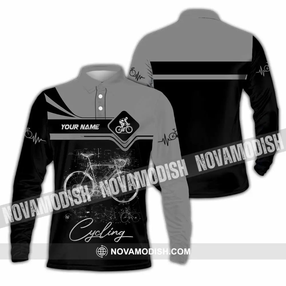 Unisex Shirt - Custom Cycling 3D Shirt - Long Sleeve Polo / S - T-shirt
