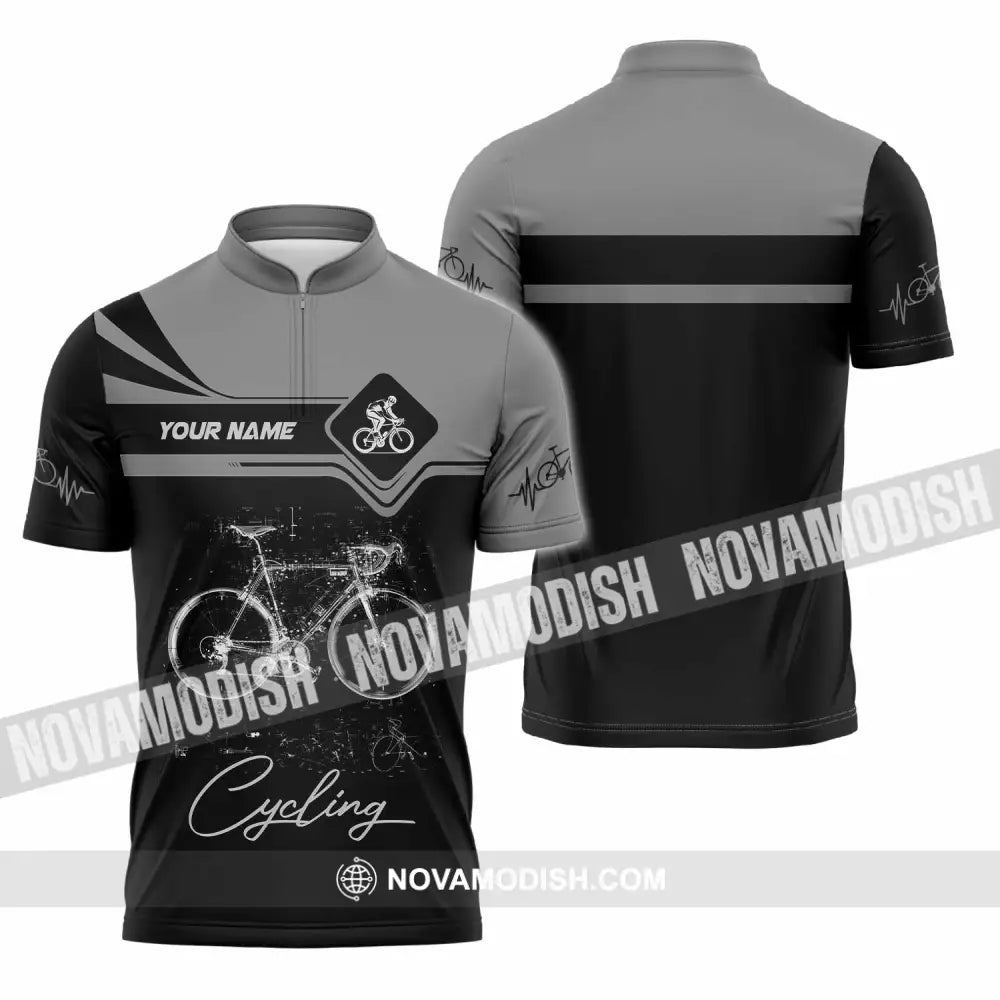 Unisex Shirt - Custom Cycling 3D Shirt - Zipper Polo Shirt / S - T-shirt